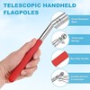 1-Pack Telescopic Handheld Flagpoles, 5.2ft/1.6m Stainless Steel Pole [Red] gallery