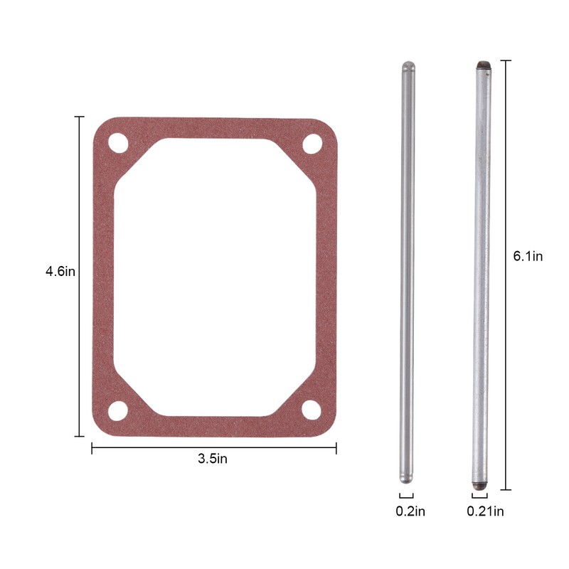 For Briggs and Stratton Push Rod Set & Valve Cover Gasket 690981 690982 690971 gallery