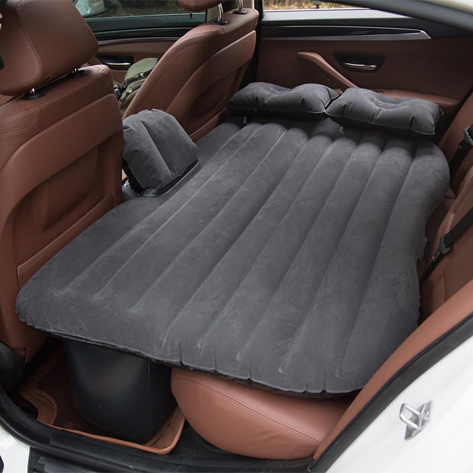 Inflatable Car Air Mattress Back Seat Bed with Air Pump53 "x 32.6" Portable T... gallery