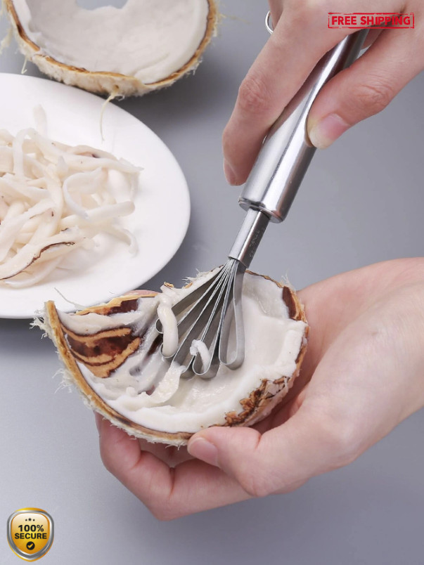 1pc Stainless Steel Coconut Grater - Classic Kitchen Shredding Tool - NEW gallery