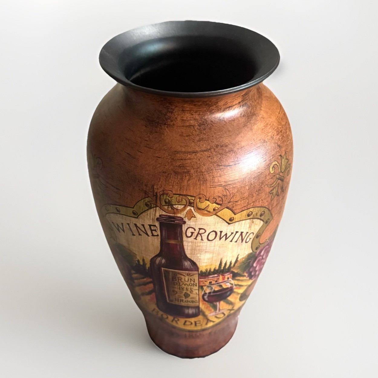 Wine Country/Ceramic/Decor/Pot Vase/Painted Vine Growing Bordeaux 1855 gallery