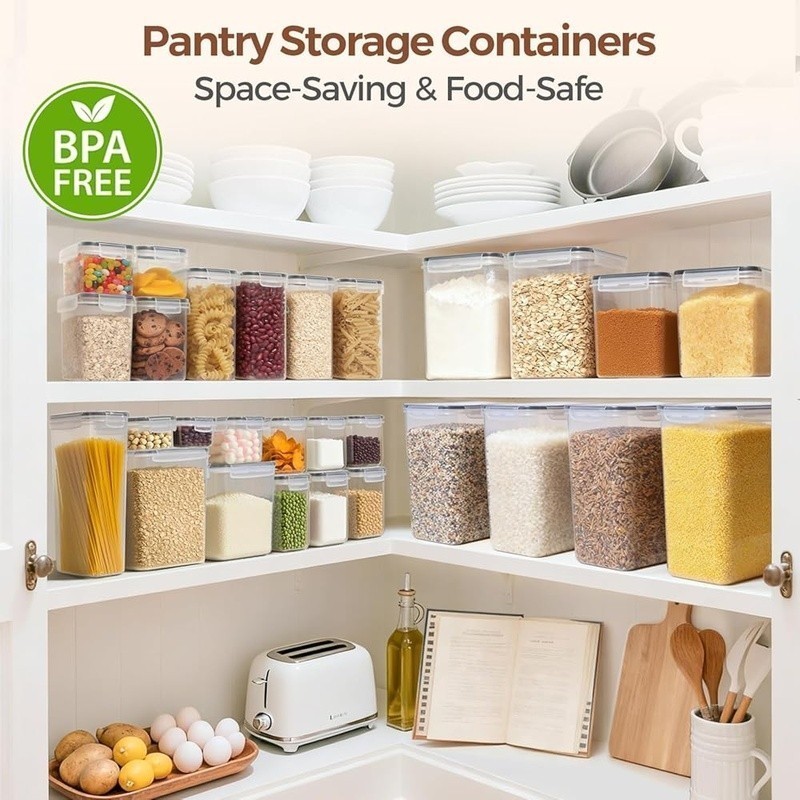 Airtight Rice Storage Container Set W/ Measuring Cups & Colander BPA Free New gallery