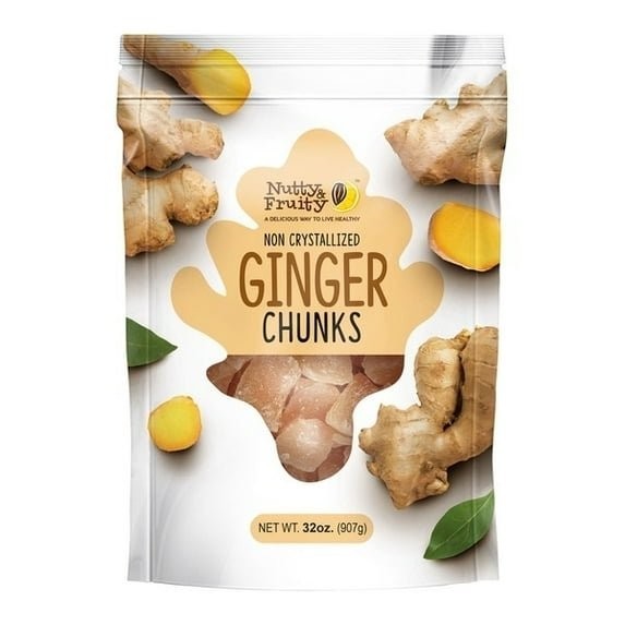Nutty & Fruity Ginger Chunks Dried Non Crystallized 32 oz gallery