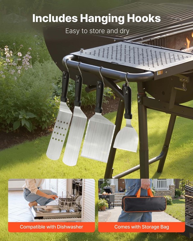 VEVOR 28PCS Griddle Accessories Kit Flat Top Grill Spatula BBQ Tools Stainless gallery