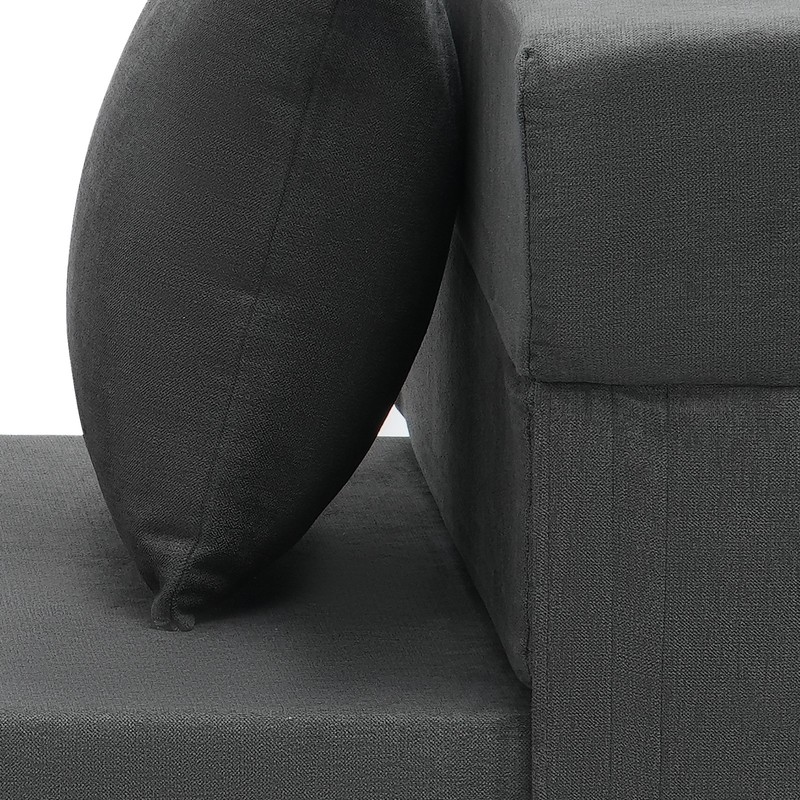 Folding Sofa Bed,3-in-1 Foldable Couch Bed with 2 Pillows and Washable Cover,25D gallery