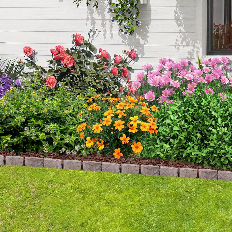 Landscape Edging Garden Edging Border Faux Stone Edging,91Ft X 2.75 in Tall Deco gallery
