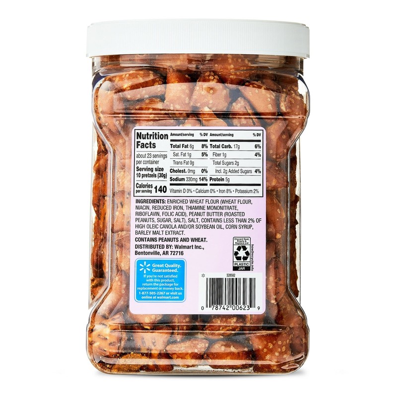 Great Value Peanut Butter Filled Pretzels 24oz – Crunchy, Resealable Snack gallery