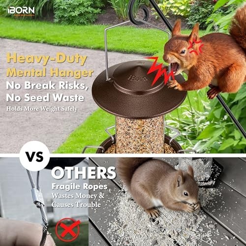 Bird Feeder Squirrel Proof Metal Squirrel Chew Proof Bird Feeders for Outdoors gallery