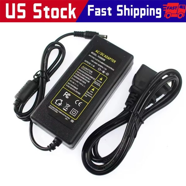 12V 5A 5 AMP 60W DC Power Supply Adapter Transformer LED Strip CCTV PC 5050 USA gallery
