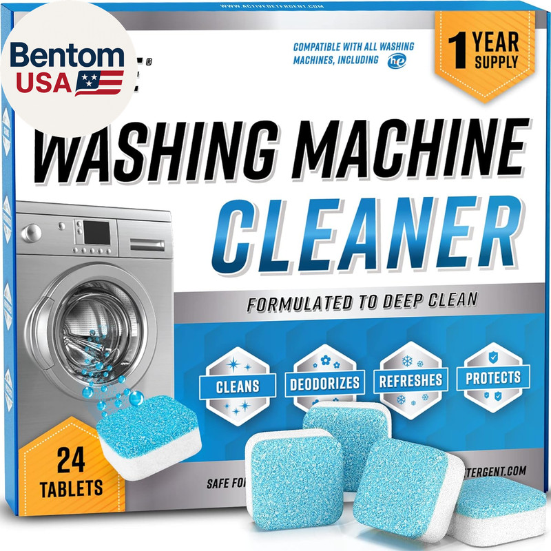 Washing Machine Cleaner Descaler 24 Pack - Deep Cleaning Tablets for HE Front Lo gallery