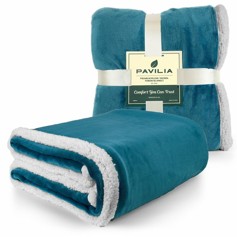 Sherpa Throw Blanket Solid Fleece Bed Blanket Plush Soft Warm Fuzzy Reversible gallery