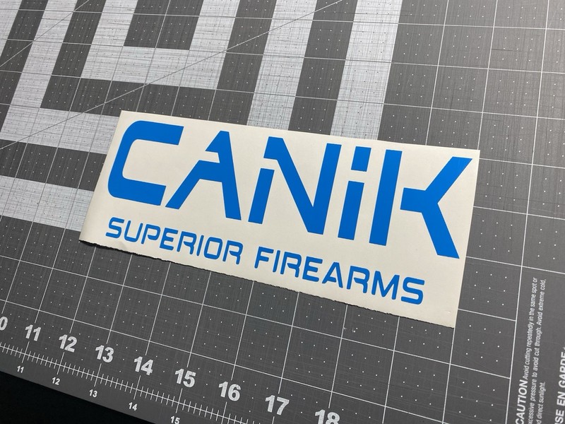 Vinyl Decal for Window - CANIK Superior Firearms (Various Colors/ Sizes) gallery