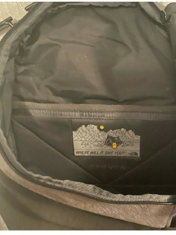 The North Face Aurora Gray And Black Backpack 4
