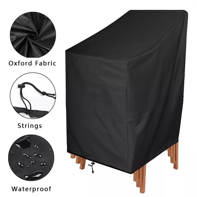 Stackable Patio Chair Cover Waterproof Outdoor Lawn Patio Garden Furniture Cover gallery