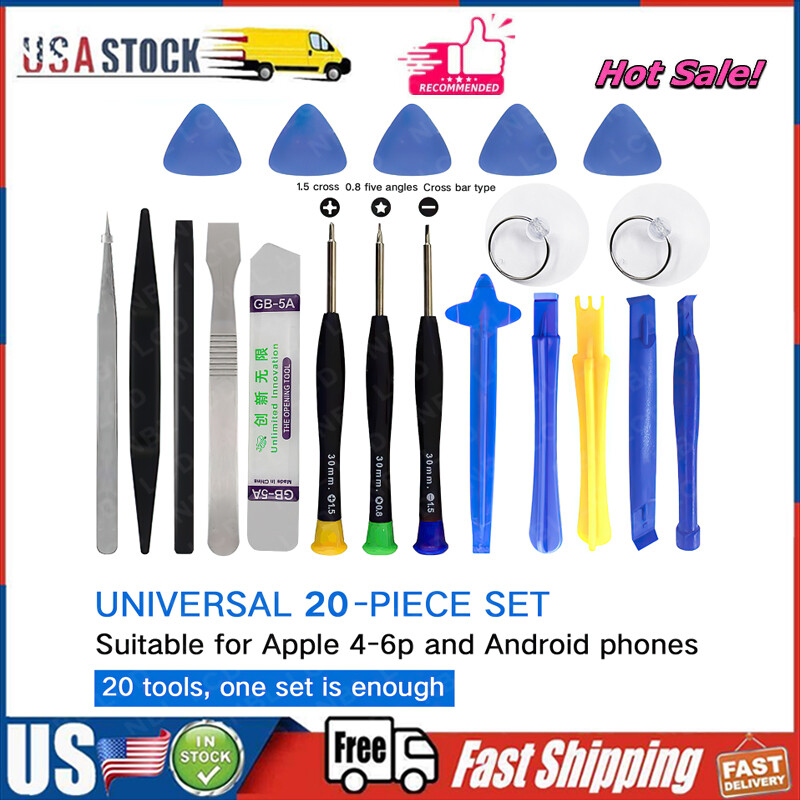 20 in 1 Mobile Phone Screen Repair Tools Kit Screwdriver Set for Opening Pry New gallery