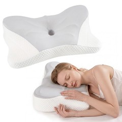 Ergonomic Cervical Memory Foam Neck Pillow Cooling Orthopedic Support Queen