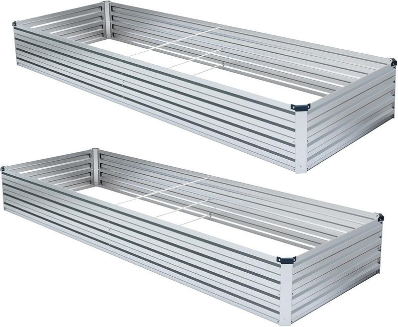 Stylish 2 Pack Elevated Garden Beds for Flowers & Vegetables - Easy Assembly gallery