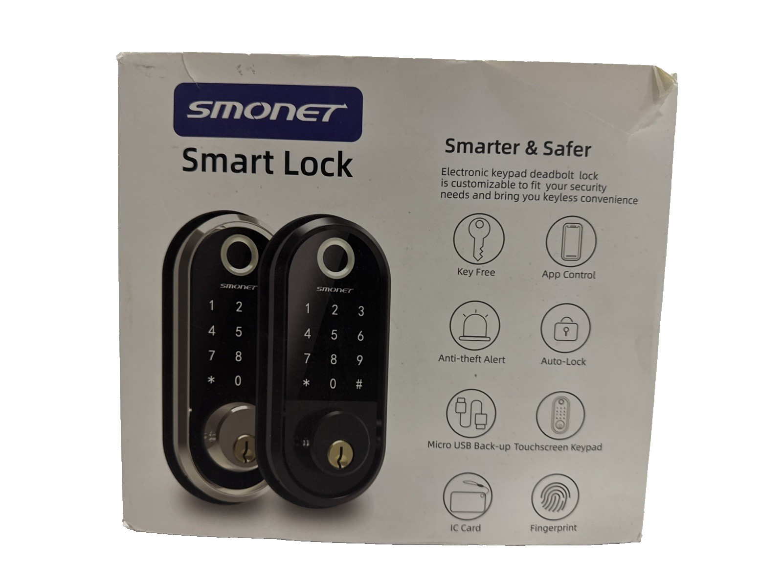Smonet Smart Door Lock, Fingerprint with Digital Passcode Bluetooth Black Y001 gallery