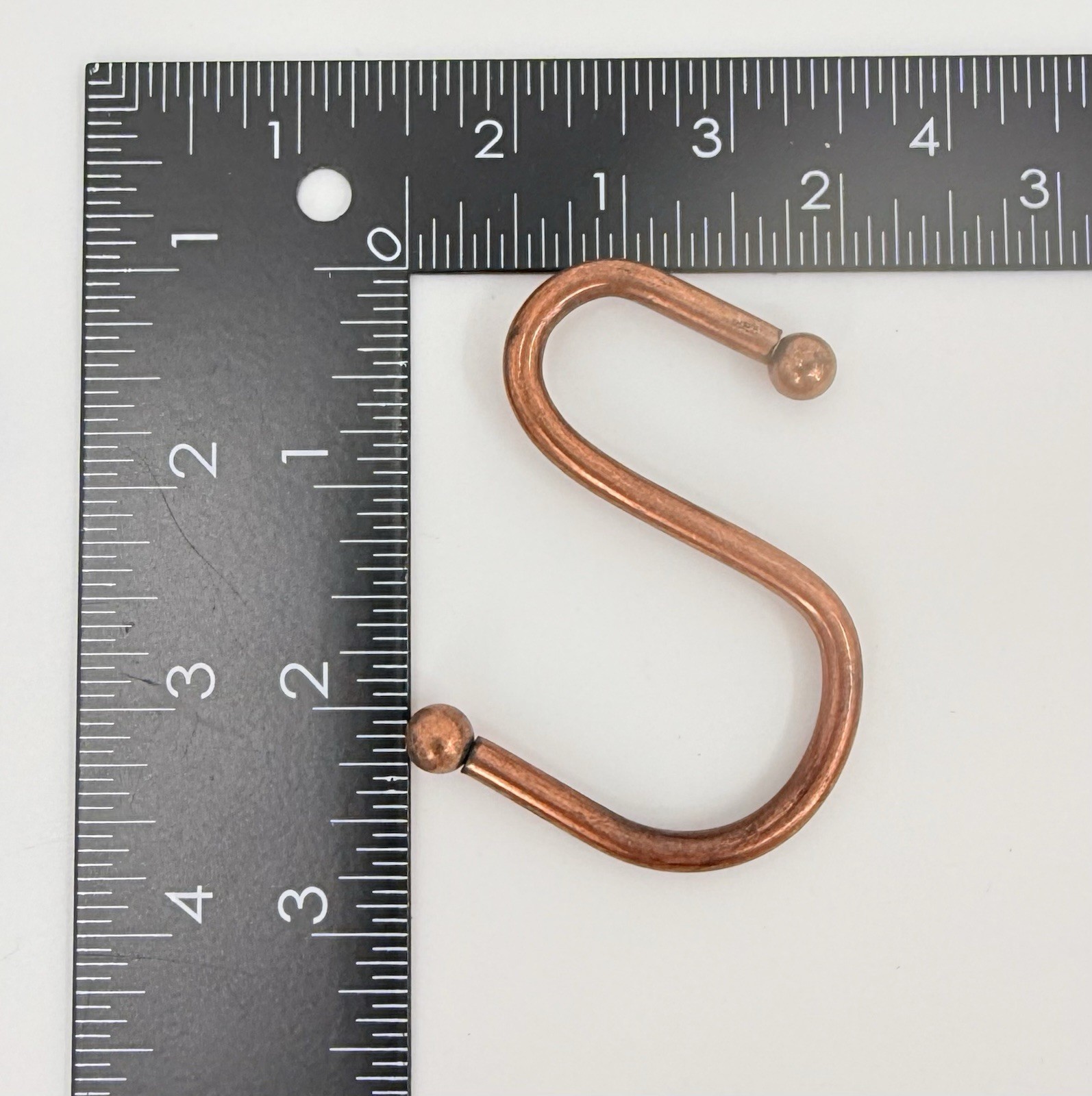 S Shape Copper Look Shower Curtain Hooks Rust-Resistant Metal Lot of 15 NWOP gallery