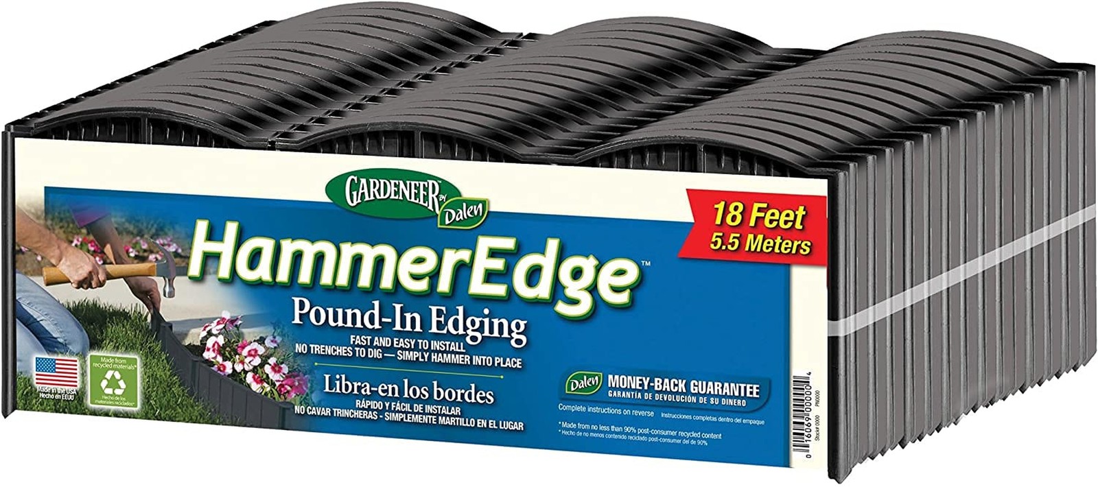Dalen HammerEdge Pound in Edging - 16 Durable Interlocking Pieces -18 feet of... gallery