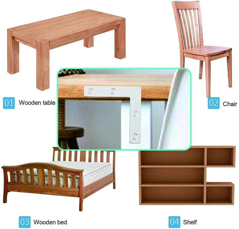 20Pcs Flat L Shape Bracket Flat Corner Brace Shelves,38x38mm Right Angle Corner gallery