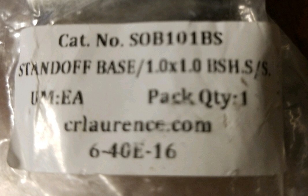 CRL Standoff Base Brushed Stainless 1" X 1" S0B101BS Pkg of 1 gallery