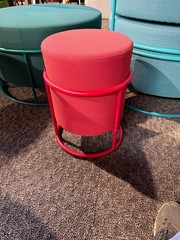 12″Drop Stool/Stackable by COR and Designer Pauline Deltour (French Made) in Red