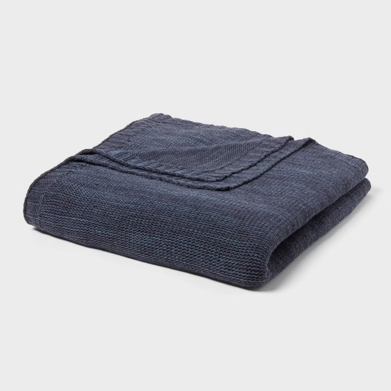 Threshold Sweater Knit Throw Bed Blanket Year-Round gallery