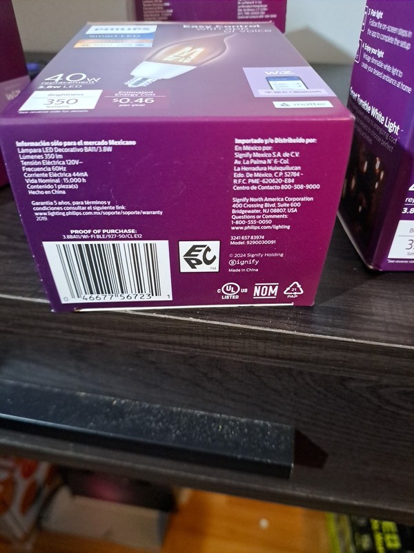 4 NEW Philips LED Candelabra E12 Bulb Smart White Wi-Fi Bluetooth 40 Watt(4) gallery