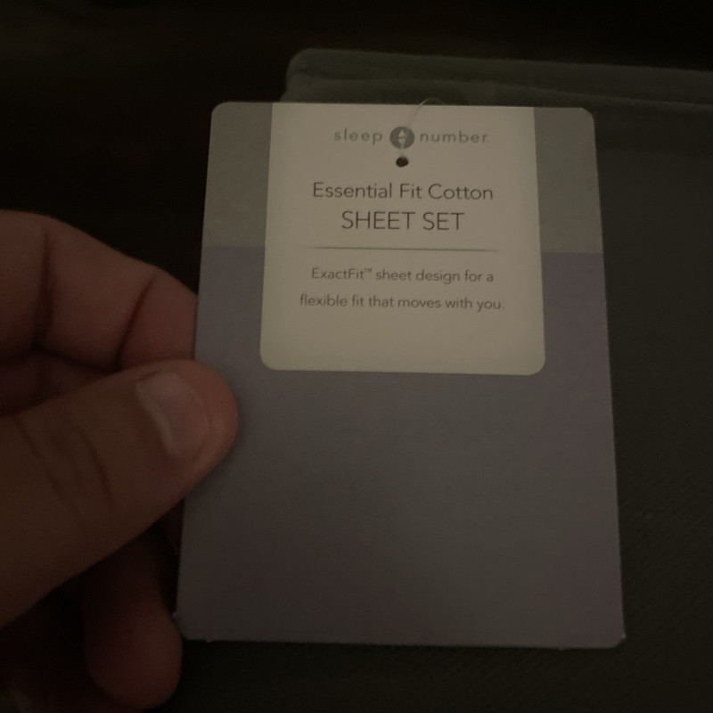 SLEEP NUMBER Split Eastern King Gray Sheet Set Unused gallery