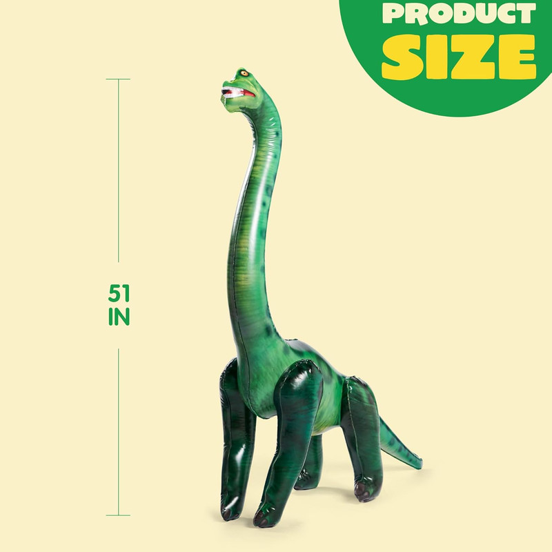 51in Inflatable Brachiosaurus Dinosaur Toy, Giant Party Decoration Birthday Gift gallery