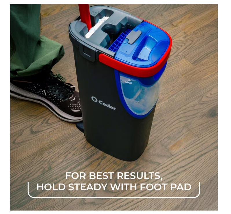 O-Cedar H2prO Flat Mop System Dual Tank Microfiber Floor Cleaning Kit gallery