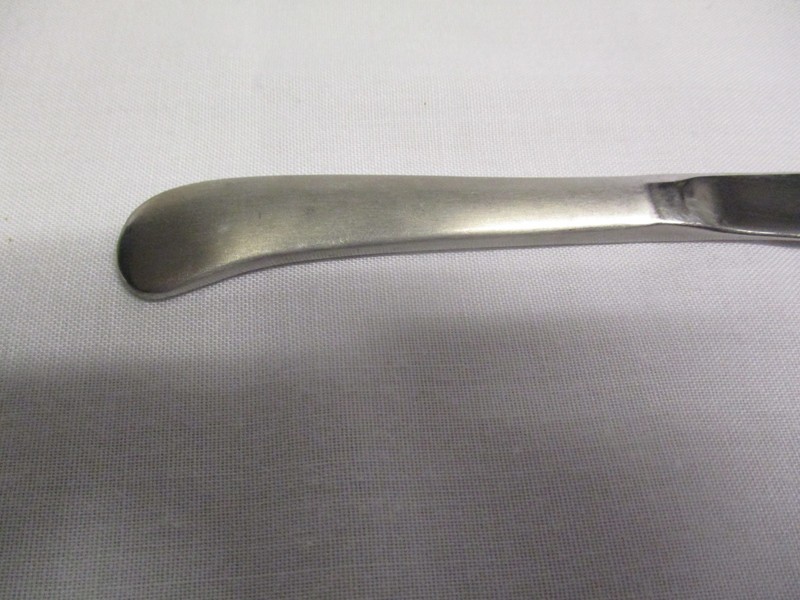 Set Of 5 Stainless Flatware Solid Single Piece Construction Dinner Knife 6" gallery