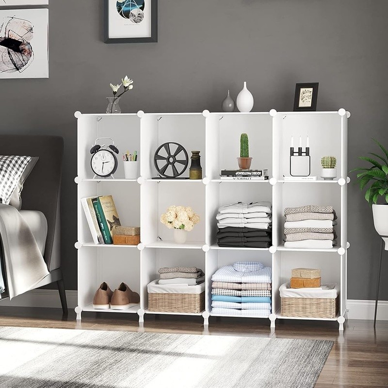 12 Cube Storage Organizer Portable Adjustable Multi-Purpose Shelving Unit New gallery
