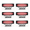 3 PACK WARNING PROTECTED BY JESUS 2.75” WATERPROOF VINYL DECAL STICKER LOT 3PCS gallery