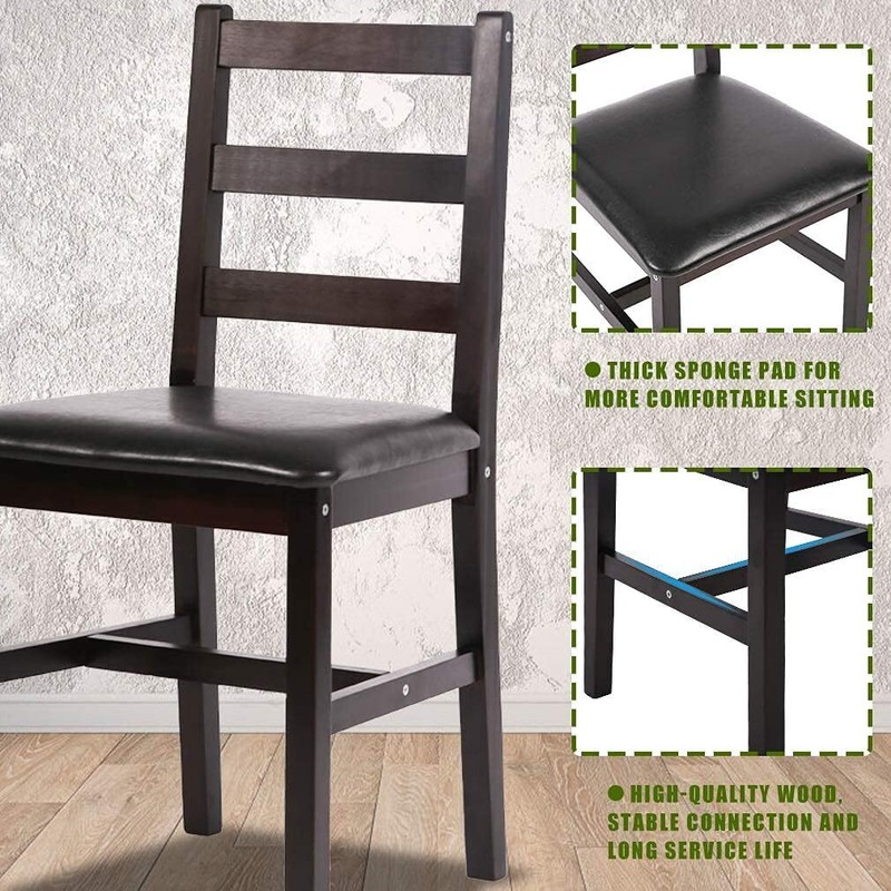 Kitchen Table and Dining Room Table Set, Wood Elegant Kitchen Sets for 2 or 4 gallery
