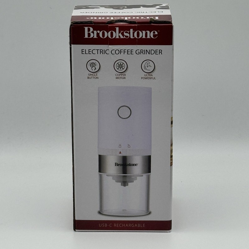 Brookstone Electric Coffee Grinder USB-C Rechargeable Stainless Steel gallery