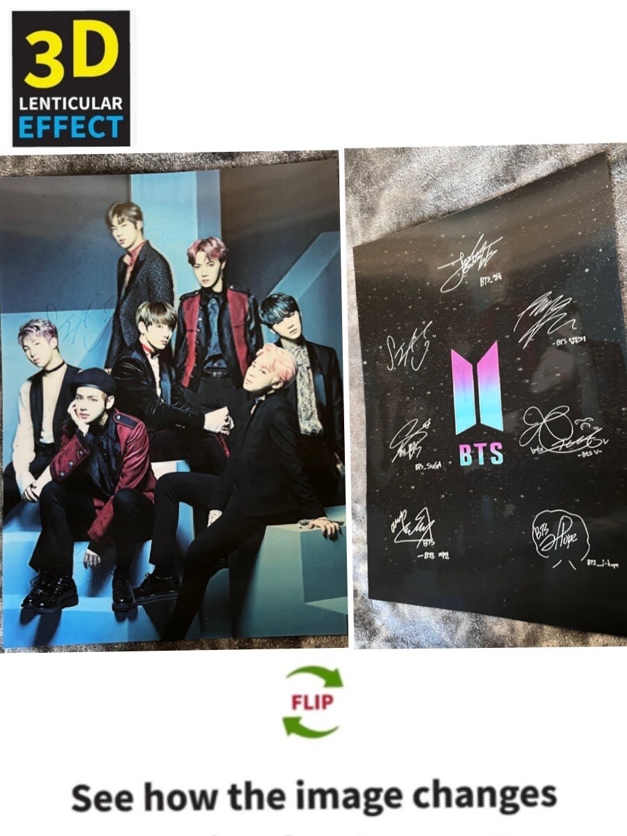 BTS-Jin、SUGA、j-hope、RM、Jimin、V、Jung Kook,3D Poster, 3D Effect ,3 images In One gallery