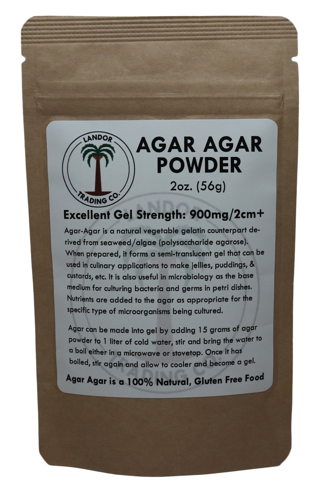 Agar Agar Powder - 2 Ounces (56 Grams) - All Natural Seaweed - U.S. Seller!!! gallery
