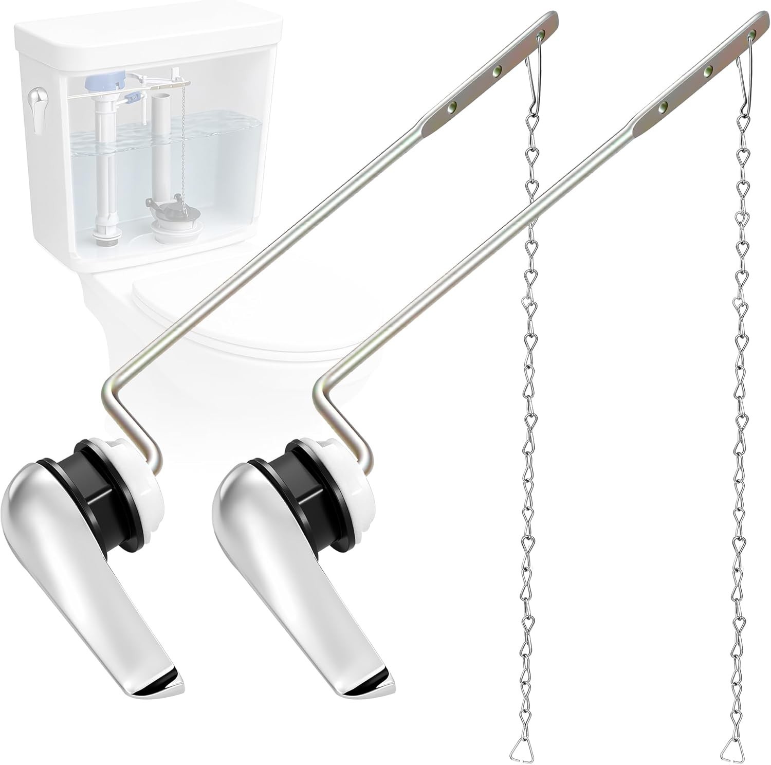 2 Pack Toilet Handle Replacement Kit, Universal Front Mount Toilet Flush Lever R gallery