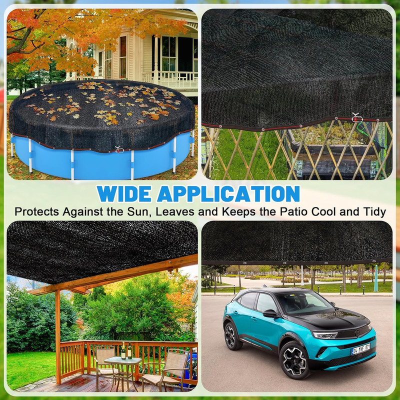 Pool Leaf Net Cover, 20Ft round Leaf Net for above Ground Pool to Catching Leave gallery