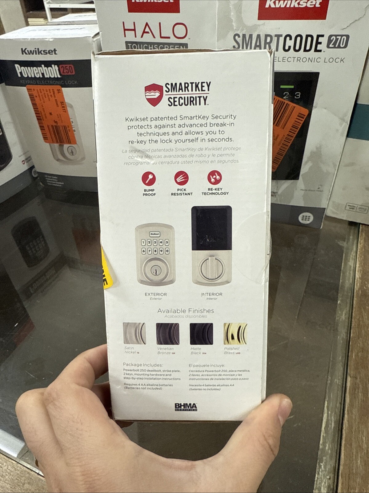 Kwikset Powerbolt 250 10-Button Keypad Satin Nickel Electronic Door Lock Sealed gallery