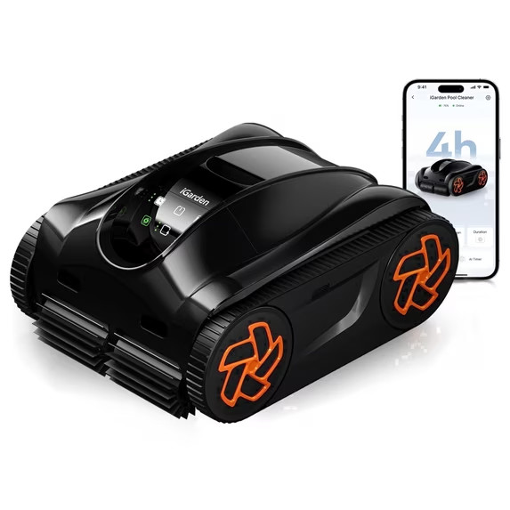 iGARDEN K40 Cordless Robotic Pool Cleaner Wall Climbing Waterline 4H Runtime gallery