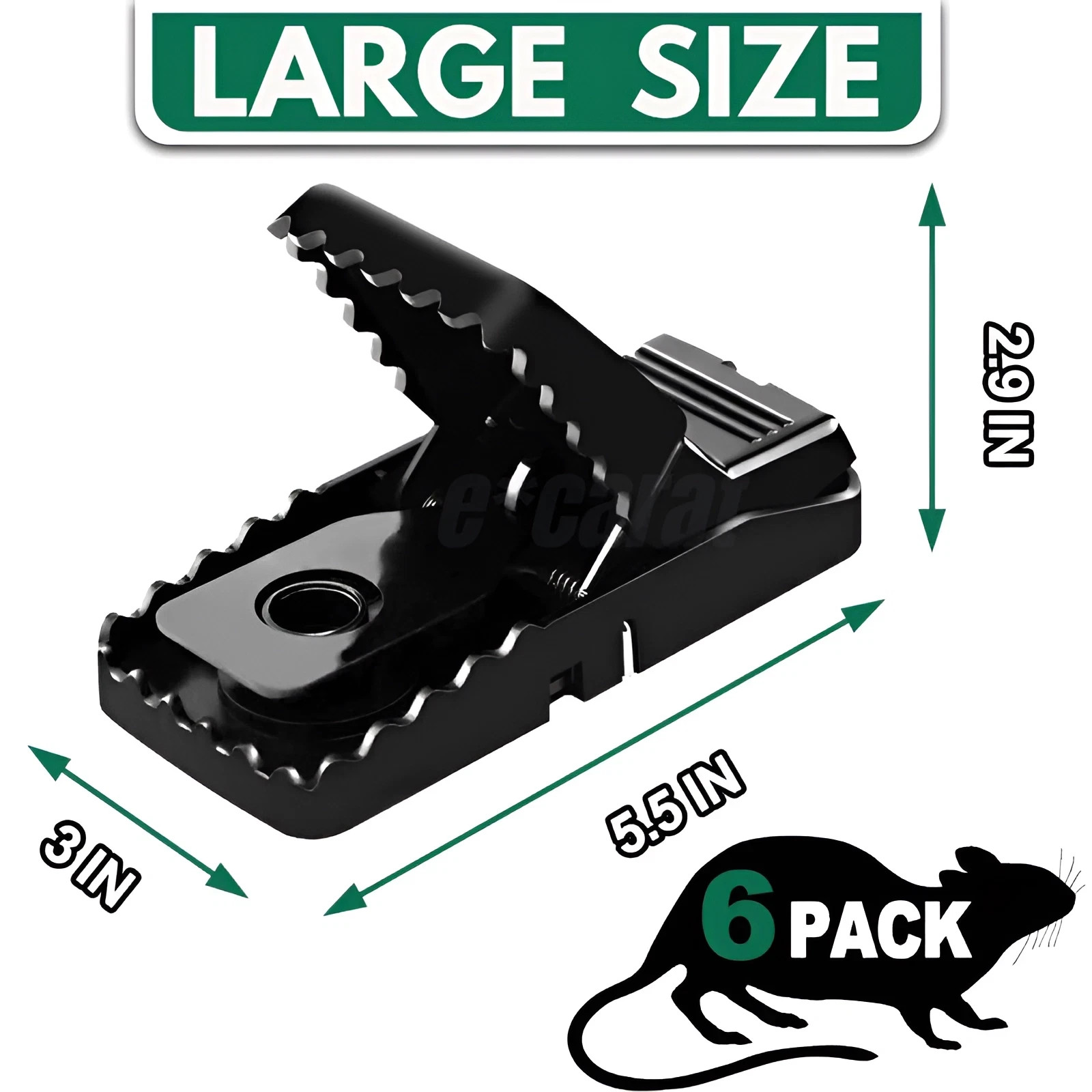 6 Pack Large Mouse Traps Killer Reusable Snap Trap for Rat Mice Gophers Chipmunk gallery