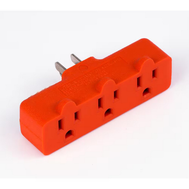 Heavy-Duty Grounded Triple Tap Adapter: 3-Way Electrical Splitter with 3 Outlets gallery