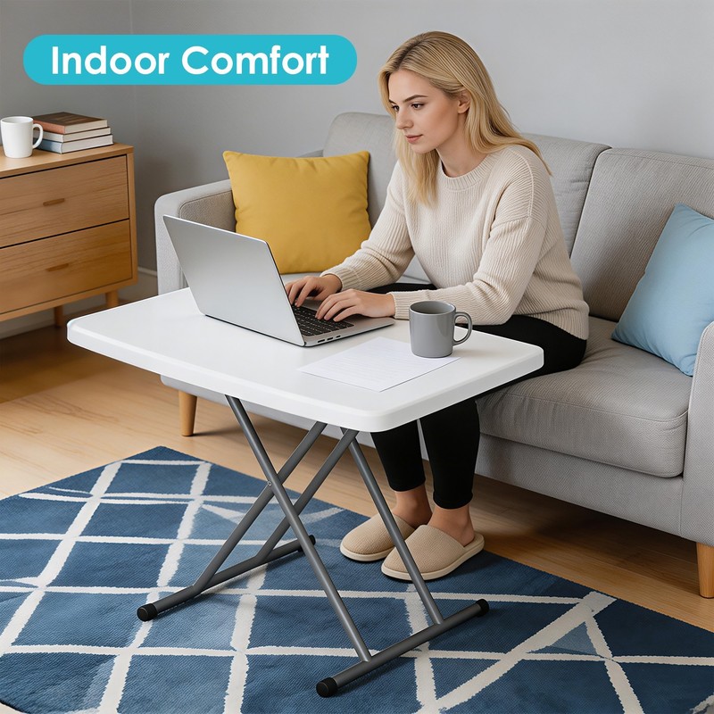 30 Inch Folding Table, Utility Foldable Table for Small Spaces,Small Desk Adjust gallery
