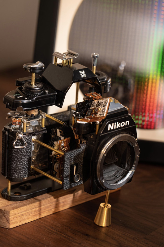 Disassembled Mechanical Film Camera, Deconstructed Nikon Canon Leica, Home Decor gallery