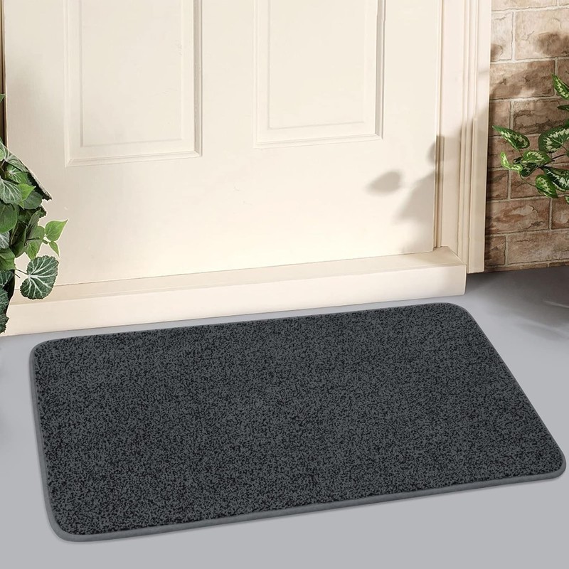 PiccoCasa Microfiber Plaid Pattern Bathroom Rugs+LINLA Indoor Doormat,Mud Mat gallery
