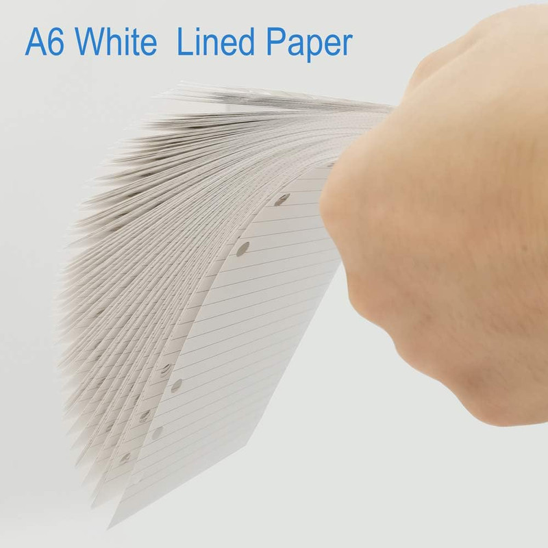 A6 Refill Paper, 100 Sheets Lined Paper, 6 Hole Punched - 5 Binder Dividers, 3 P gallery