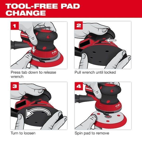 Milwaukee Tool 49-36-2586 Sander Backing Pad, 6 In Dia., 1 In Thick gallery